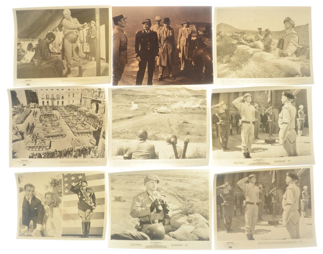 HOLLYWOOD WAR MOVIE PHOTOGRAPHS LOT OF 9 - C40295