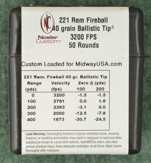 AMMUNITION 221 REM FIREBALL - C54436