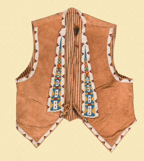 Sioux Warriors Beaded Vest - C58265