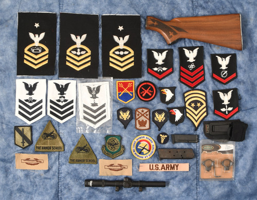 FIREARMS ACCESSORIES & MILITARY PATCHES - C58689