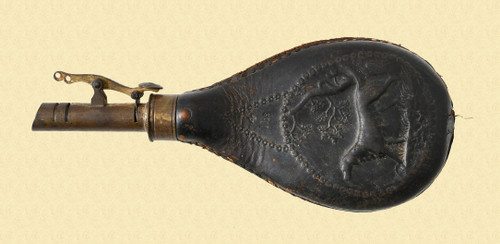 POWDER FLASK 19th CENTURY AMERICAN - M10829