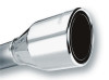 Borla 2.5in Inlet 4.5in Round Rolled Angle Cut Phantom X 7.75in Long Embossed Universal Exhaust Tips