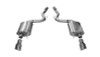 Corsa 3" Dual Rear Exit Touring Axleback Exhaust for 15-17 Mustang GT 5.0L