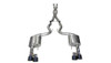 Corsa 3" Dual Rear Exit Sport Black Tip Exhaust for 18-19 Mustang GT