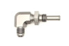 DeatschWerks 6AN Male Flare To 5/16in. Male Barb Bulkhead Adapter 90-Degree