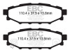 EBC Green Stuff Rear Brake Pads for 13+ Subaru BRZ 2.0L Solid Rear Rotors