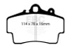 EBC Red Stuff Front Brake Pads for 97-99 Porsche Boxster Cast Iron Rotors 2.5L