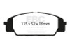 EBC Red Stuff Front Brake Pads for 07-11 Acura CSX (Canada) 2.0L Type S