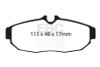 EBC Red Stuff Rear Brake Pads for 05-10 Ford Mustang GT with 12.4" Rotors