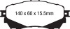 EBC 14+ Mazda 6 2.5 Redstuff Front Brake Pads