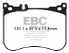 EBC Red Stuff Front Brake Pads for 14+ Mercedes S550 4.7 Twin Turbo AMG
