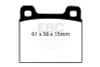 EBC Yellow Stuff Front Brake Pads for 64-69 Porsche 911 M Caliper Solid Rotors