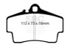 EBC Yellow Stuff Rear Brake Pads for 98-05 Porsche 911 3.4L Carrera 2 Cast Iron