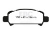 EBC Yellow Stuff Rear Brake Pads for 02-06 Subaru Baja 2.5L - DP41293R