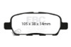 EBC Yellow Stuff Rear Brake Pads for 03-05 Infiniti FX35 3.5L - DP41666R