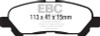 EBC Yellow Stuff Rear Brake Pads for 09-13 Toyota Highlander 2.7L - DP41838R