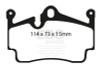 EBC Yellow Stuff Rear Brake Pads for 04-08 Porsche Boxster w/ Cast Iron Rotors