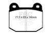 EBC Yellow Stuff Front Brake Pads for 05-11 Lotus Elise Base - DP4197/2R