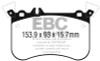 EBC Yellow Stuff Front Brake Pads for 14-18 Mercedes CLA45 AMG w/ 13.8" Rotors