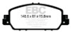 EBC Yellow Stuff Front Brake Pads for 13-15 Honda Accord Coupe 2.4L EX