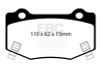 EBC Yellow Stuff Rear Brake Pads for 16+ Cadillac ATS-V 3.6L Twin Turbo