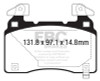 EBC Yellow Stuff Front Brake Pads for 14+ Cadillac CTS Vsport 3.6L Twin Turbo