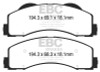 EBC Yellow Stuff Front Brake Pads for 15+ Ford F150 Twin Turbo 2WD 2.7