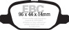 EBC 11+ Fiat 500 1.4 (ATE Calipers) Ultimax2 Rear Brake Pads