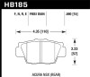 Hawk HPS Rear Brake Pads for 91-05 Acura NSX - HB185F.590