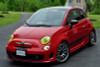 Rally Armor UR Black Mud Flaps w/ Red Logo - 12+ Fiat 500 - MF25-UR-BLK/RD