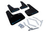 Rally Armor Black UR Mud Flaps w/ Light Blue Logo for 13+ Focus ST / 16+ RS