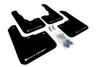 Rally Armor UR Black Mud Flaps w/ White Logo for 13+ Dodge Dart