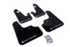 Rally Armor Basic Black Mud Flaps w/ Black Logo for 07+ Lancer - MF8-BAS-BLK