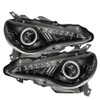 Spyder Projector Headlights- DRL LED Black for 12-14 Subaru BRZ