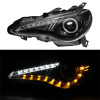 Spyder Projector Headlights- DRL LED Black for 12-14 Subaru BRZ