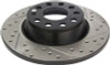 StopTech Slotted & Drilled Rear Brake Rotors for 06-07 Audi A3 Base - 127.33099