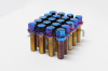 Wheel Mate Mevius Lug Bolt Set of 20 - Blue Neon 14x1.50 27mm Ball 14mm RAD