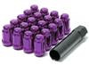 Wheel Mate Muteki Closed End Lug Nuts - Set of 20 - Purple / 12x1.5 - 41886L