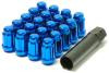 Wheel Mate Muteki Close End Lug Nuts - Set of 20 - Blue / 12x1.5 - 41886U