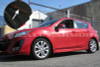 Rally Armor UR Black Mud Flaps w/ Red Logo for 10+ Mazdaspeed3 - MF17-UR-BLK/RD