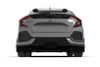Rally Armor UR Black Mud Flaps w/ Dark Grey Logo for 17+ Civic Sport