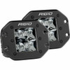 Rigid Industries D2 - Midnight Edition Flush Mount Spot Lights - 212213BLK