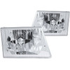 ANZO CRYSTAL HEADLIGHTS CHROME for 92-04 FORD ECONOLINE E-150/E-250