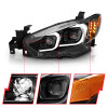 ANZO PROJECTOR Headlight BLACK W/ AMBER for 14-15 Mazda 6 - 121516