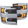 ANZO PROJECTOR SWITCHBACK HEADLIGHT BLACK W/ AMBER for 15-19 Silverado 2500HD