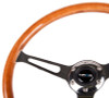 NRG Reinforced Steering Wheel 360mm Classic Wood Grain w/ 3 Spoke with Slits