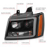 ANZO PROJECTOR PLANK STYLE SWITCHBACK HEADLIGHT BLACK AMBER for 07-14 Tahoe