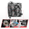 ANZO PROJECTOR SWITCHBACK HEADLIGHT CHROME W/ AMBER for 15-19 Silverado 2500HD