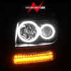 ANZO PROJECTOR HEADLIGHTS HALO BLACK G2 CLEAR w/ LED for 07-12 Dodge Nitro