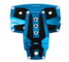 NRG Brushed Aluminum Sport Pedal A/T - Blue w/Black Rubber Inserts